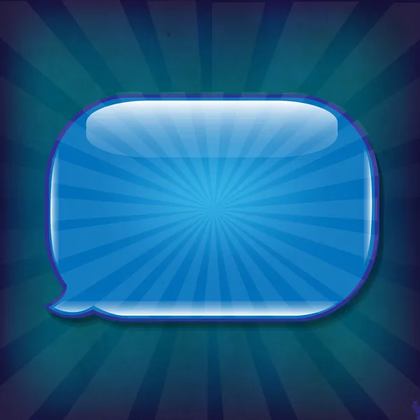 Dark Blue Grunge Background Texture With Speech Bubble — Stock Vector