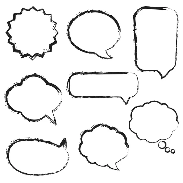 Big Set Speech Bubbles — Stock Vector