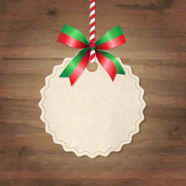 kurdele ile Noel etiketi