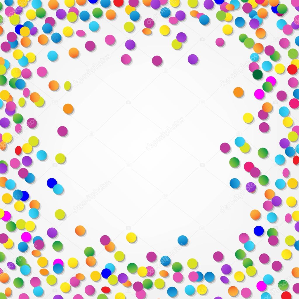 Colorful Confetti Border Stock Vector by ©sammep 39721165