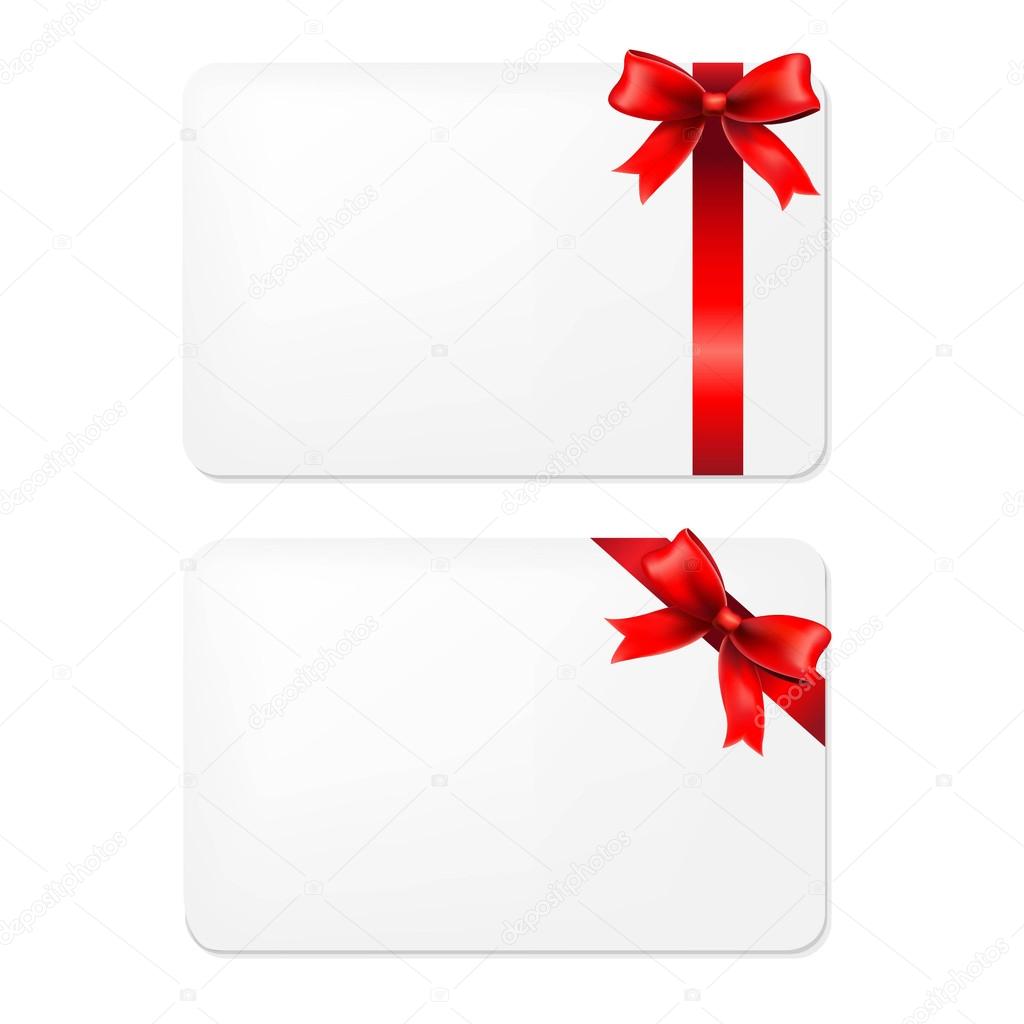 Red Bow And Blank Gift Tags Stock Vector by ©sammep 41285407
