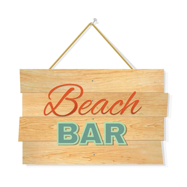 Dřevěný bar Beach — Stockový vektor