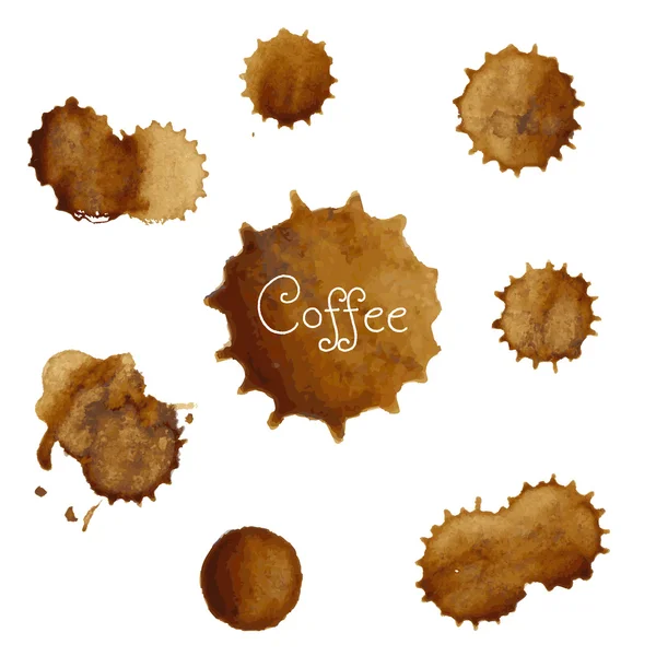 Coffee Stains Set — Stock Vector