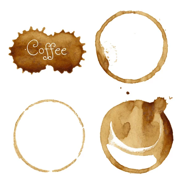 Set de manchas de café — Archivo Imágenes Vectoriales