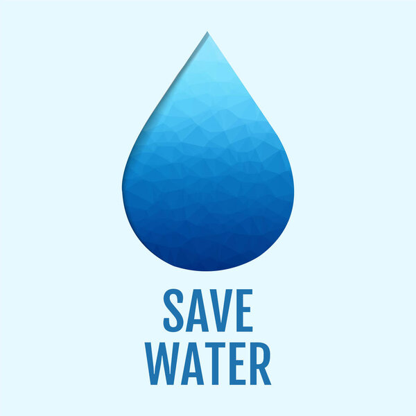 Значок "Blue Water Drop" с текстом