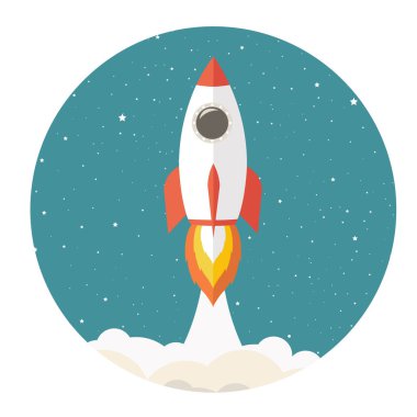 Yıldız Posterli Roketler ve Bulutlar