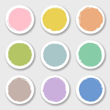 Renkli Etiket Kağıt Çemberi Fırça Darbesi Koleksiyonları
