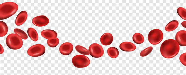 Red Blood Cell geïsoleerd op witte achtergrond Erytrocyt transparante achtergrond — Stockvector