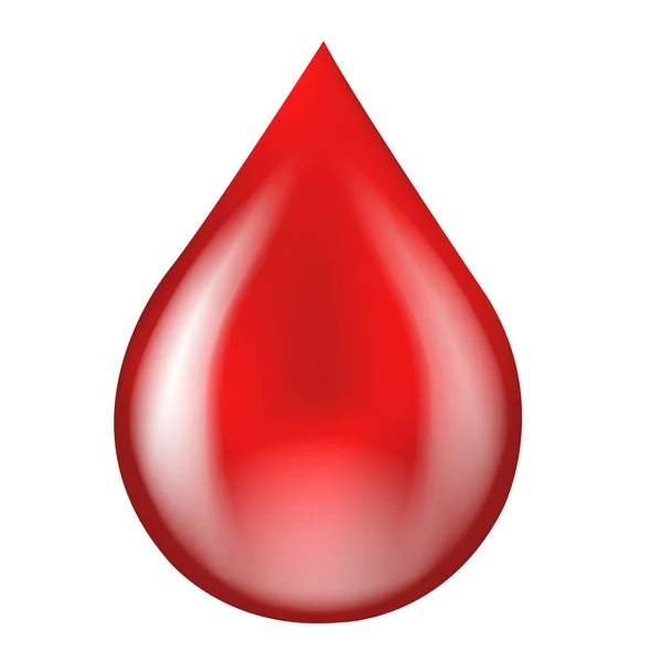 Red Blood Drop Icon Isolated Vector Graphics