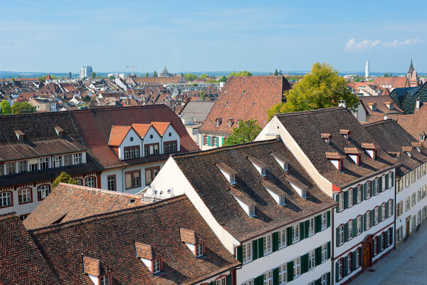 View on old town of Basel from the Cathedral. GPS information is in the file