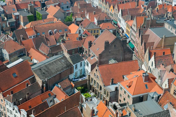 Telhados de Bruges, Bélgica . — Fotografia de Stock