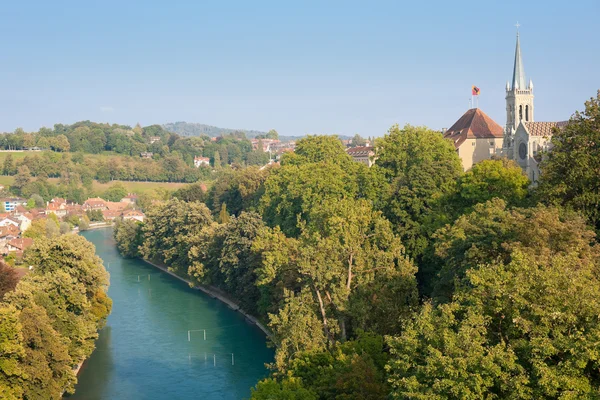 Aare river in bern — Stockfoto