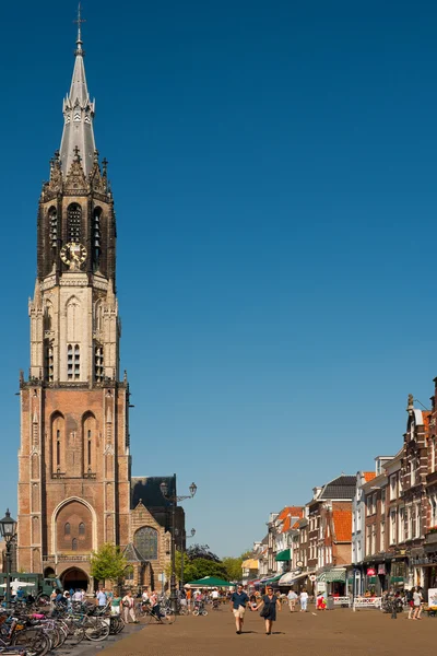 Neue Kirche auf dem Delfter Marktplatz — Stockfoto