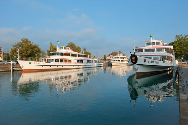 Passenger ships at the berth in Thun