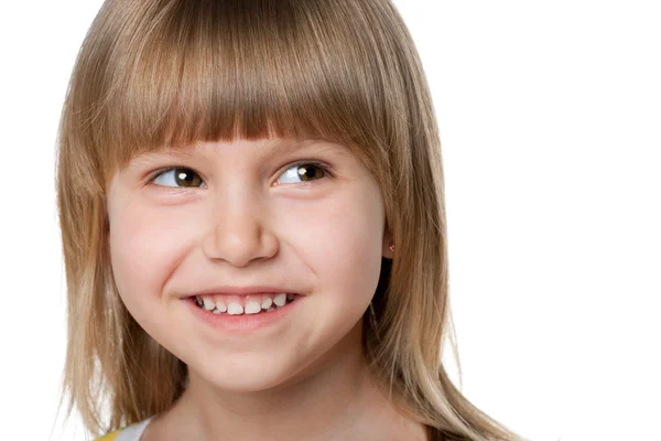 Porträt eines kleinen Mädchens, das wegschaut — Stockfoto