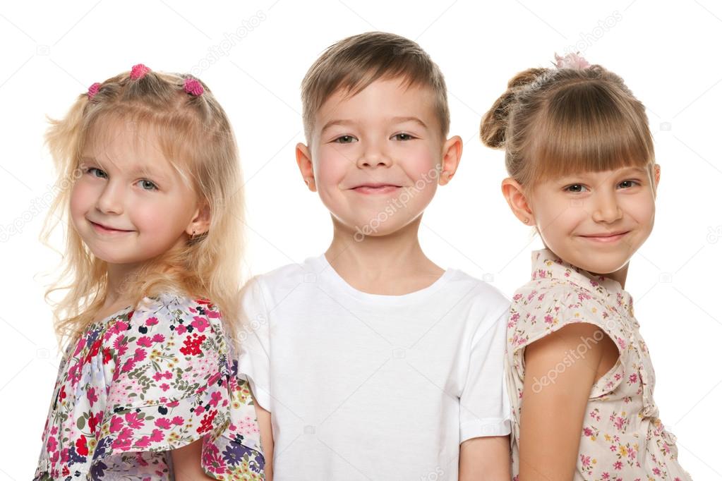 Three smiling children