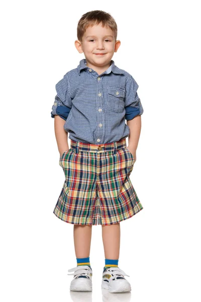 Vertrouwen mode kleine jongen — Stockfoto