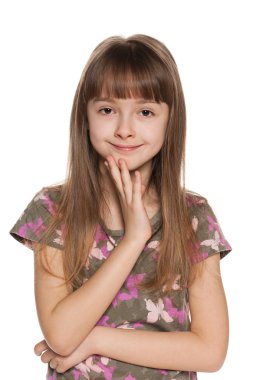 neşeli utangaç kız