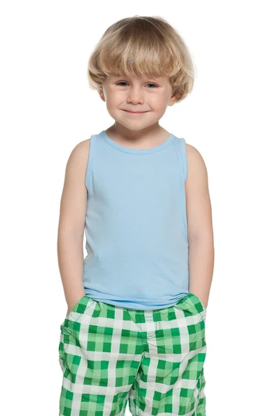Smiling preschool boy — Stock Photo, Image