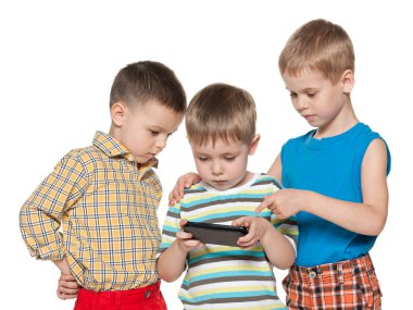 küçük çocuk plaing ile smartphone