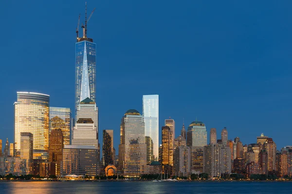 Vista noturna de Manhattan — Fotografia de Stock