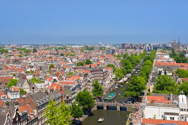 Amsterdam channel in a summer day — Stock Photo, Image