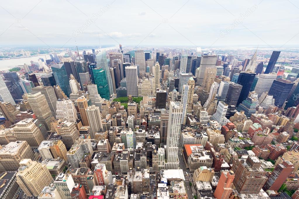 Manhattan in a cloudy day