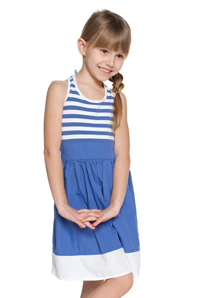 Smiling shy young girl — Stock Photo, Image