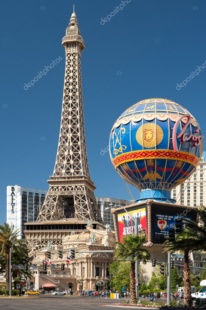 Eiffel Tower Restaurant on the Las Vegas Strip in Nevada Editorial