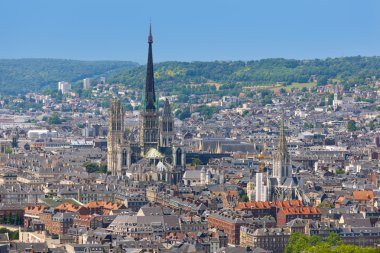 bir rouen haritasında havadan görünümü