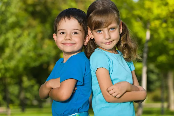 Portrait of two children — Stock Photo, Image