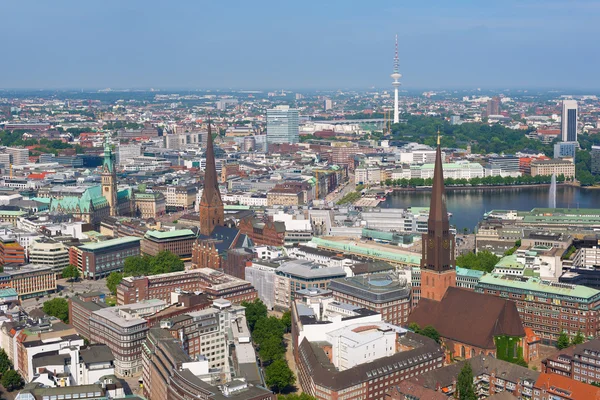 Vue aérienne de Hambourg — Photo