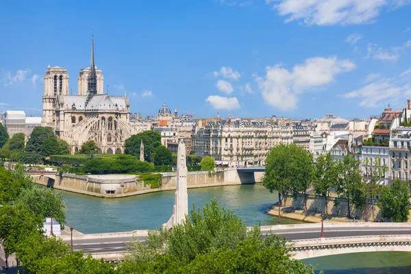 Notre dame de Paris manzarası — Stok fotoğraf