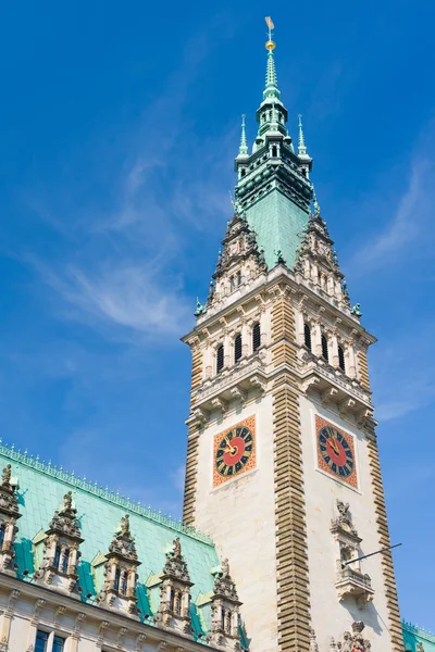Torre da Câmara Municipal em Hamburgo — Fotografia de Stock