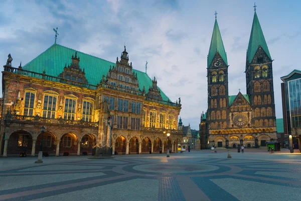 Het marktplein in bremen — Stockfoto