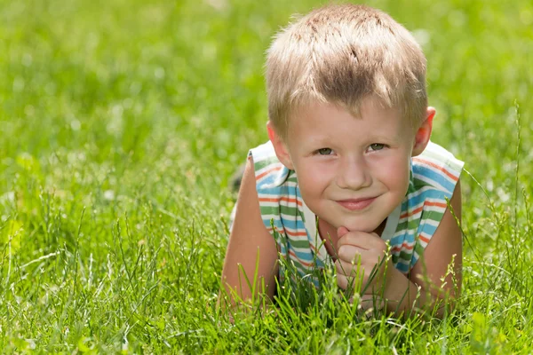 Resting on the green grass — Stock Photo, Image