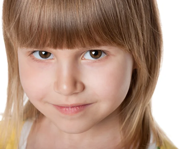 Primo piano ritratto di una bambina — Foto Stock