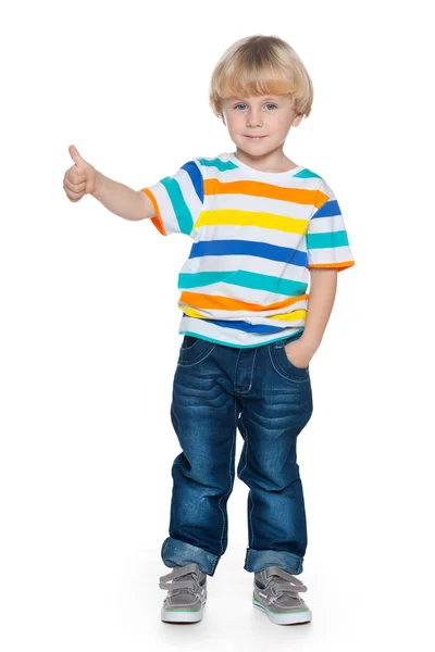 Joyful little fashion boy — Stock Photo, Image