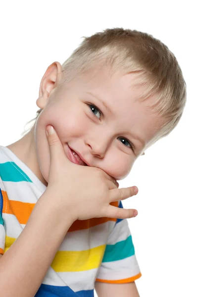 Joyful preschool boy — Stock Photo, Image
