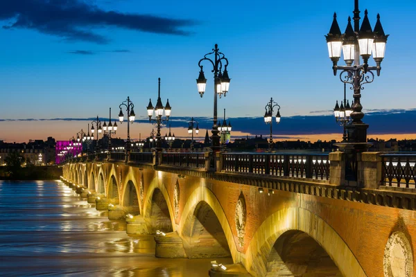 Summer night in Bordeaux — Stock Photo, Image