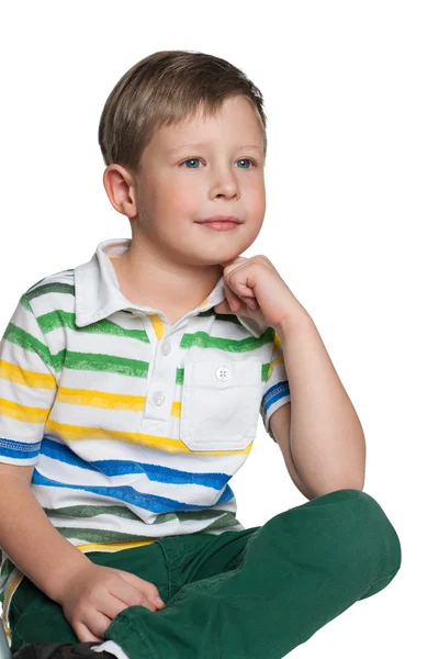 Pensive fashion young boy — Stock Photo, Image