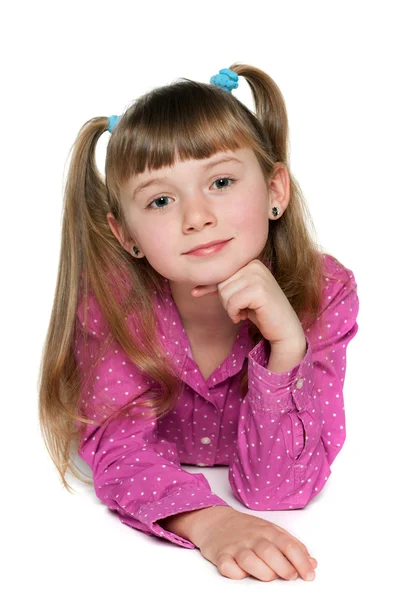 Thoughtful small girl — Stock Photo, Image