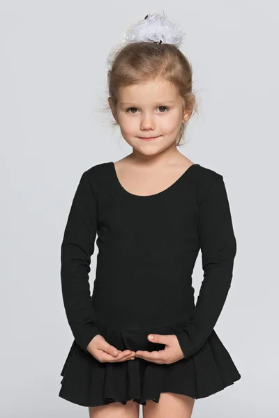 Little dancer on the grey background — Stock Photo, Image