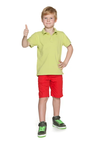 Standing red-haired boy — Stock Photo, Image