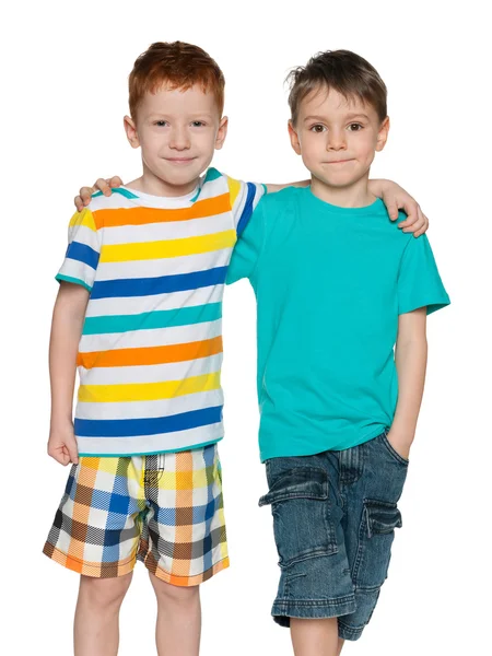 Walking little boys — Stock Photo, Image