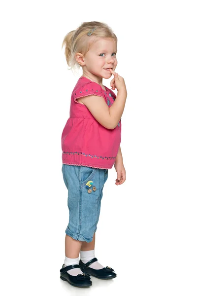 Curious little girl — Stock Photo, Image
