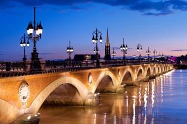 The Pont de pierre in Bordeaux clipart