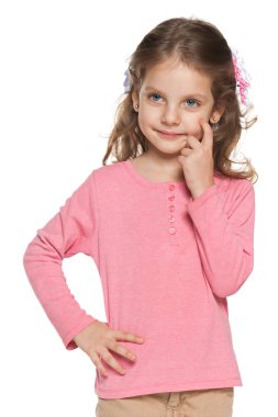 dalgın küçük kız