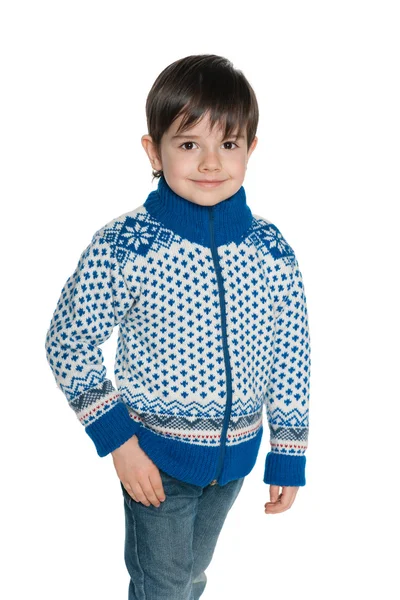 Ein kleiner Junge im Pullover — Stockfoto