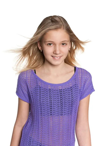 Pretty preteen girl — Stock Photo, Image